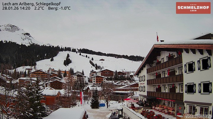 Archived image Webcam Hotel Schmelzhof (Lech)