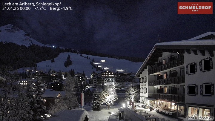 Archiv Foto Webcam Lech: Hotel Schmelzhof