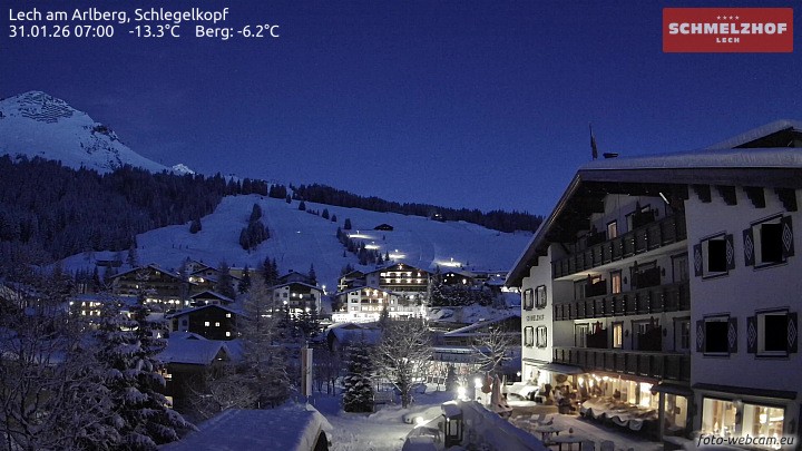 Archiv Foto Webcam Lech: Hotel Schmelzhof