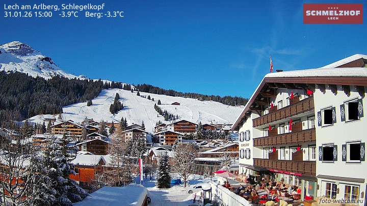 Archiv Foto Webcam Lech: Hotel Schmelzhof