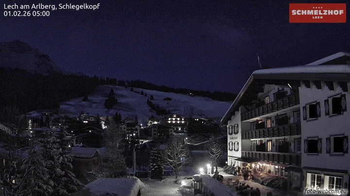 Archived image Webcam Hotel Schmelzhof (Lech)