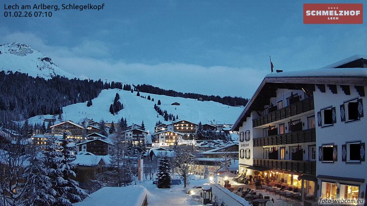 Archived image Webcam Hotel Schmelzhof (Lech)