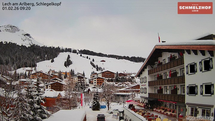 Archived image Webcam Hotel Schmelzhof (Lech)