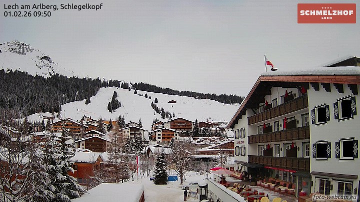 Archived image Webcam Hotel Schmelzhof (Lech)