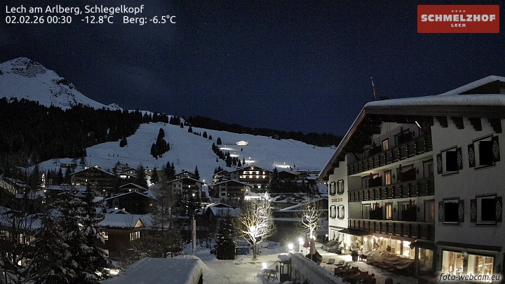 Archived image Webcam Hotel Schmelzhof (Lech)