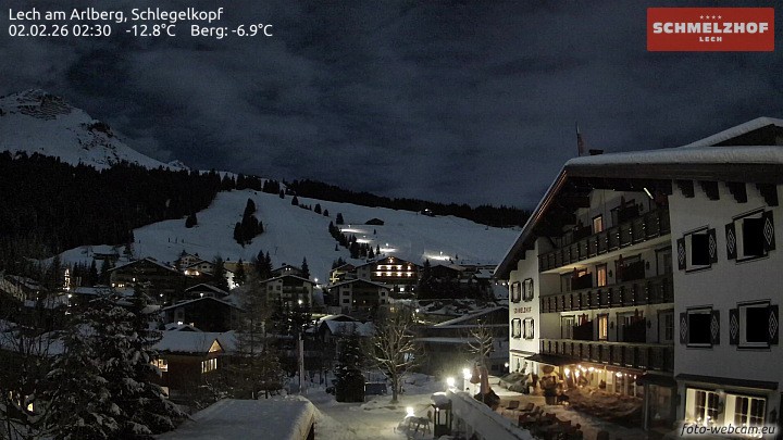Archived image Webcam Hotel Schmelzhof (Lech)