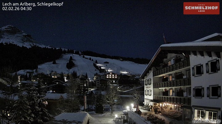Archived image Webcam Hotel Schmelzhof (Lech)