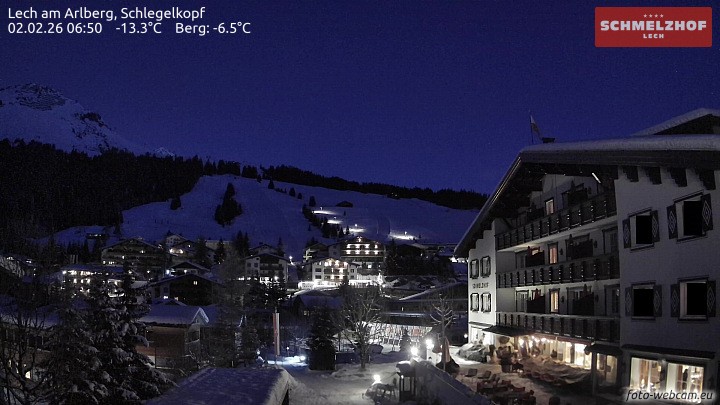 Archived image Webcam Hotel Schmelzhof (Lech)