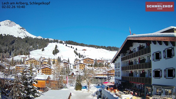 Archived image Webcam Hotel Schmelzhof (Lech)