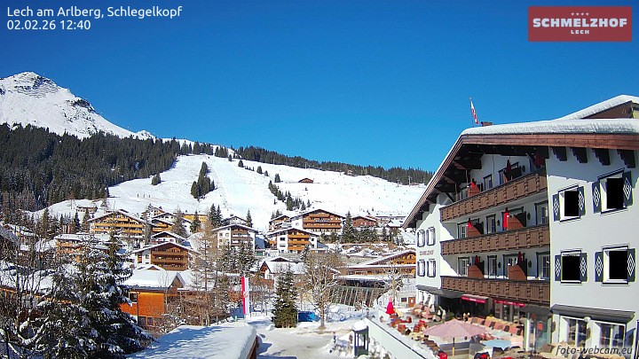 Archived image Webcam Hotel Schmelzhof (Lech)