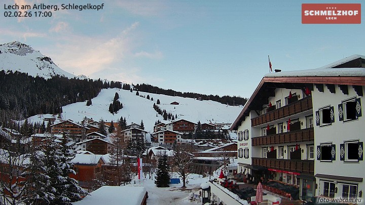 Archived image Webcam Hotel Schmelzhof (Lech)