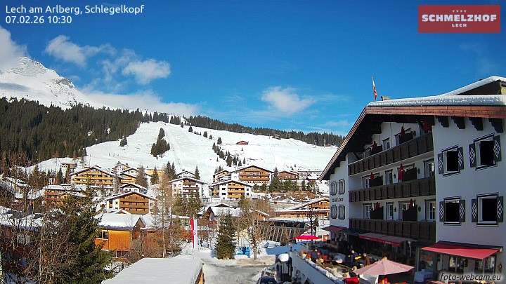 Archiv Foto Webcam Lech: Hotel Schmelzhof