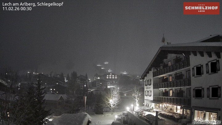 Archived image Webcam Hotel Schmelzhof (Lech)