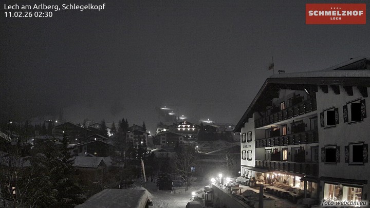 Archived image Webcam Hotel Schmelzhof (Lech)