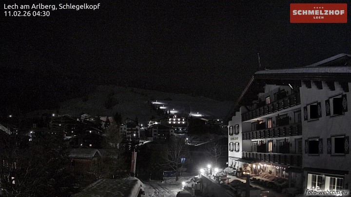 Archived image Webcam Hotel Schmelzhof (Lech)