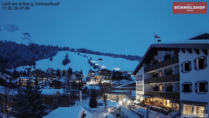 Archived image Webcam Hotel Schmelzhof (Lech)