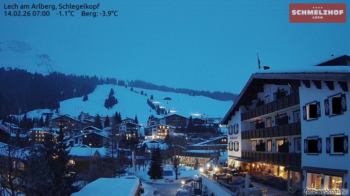 Archived image Webcam Hotel Schmelzhof (Lech)