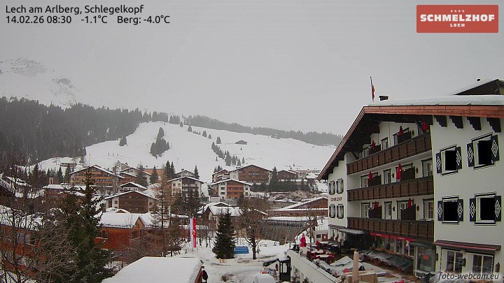 Archived image Webcam Hotel Schmelzhof (Lech)