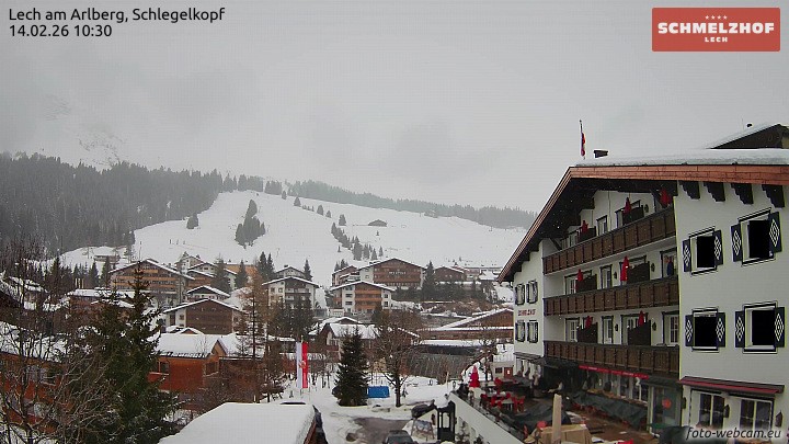 Archived image Webcam Hotel Schmelzhof (Lech)