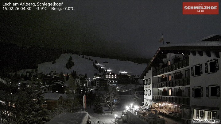Archiv Foto Webcam Lech: Hotel Schmelzhof