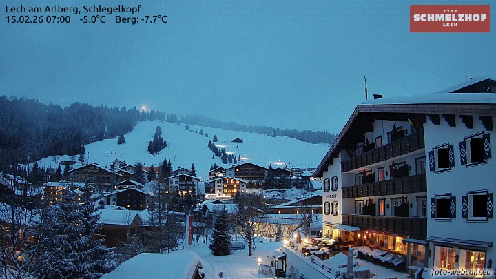 Archiv Foto Webcam Lech: Hotel Schmelzhof
