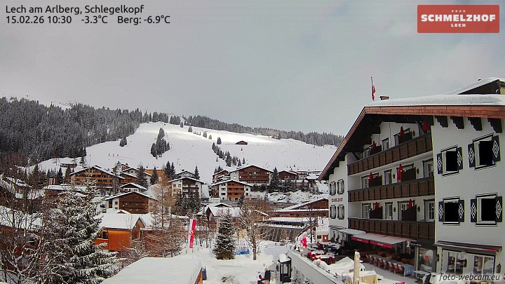Archiv Foto Webcam Lech: Hotel Schmelzhof