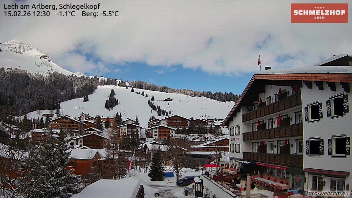 Archiv Foto Webcam Lech: Hotel Schmelzhof