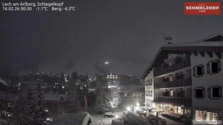 Archiv Foto Webcam Lech: Hotel Schmelzhof