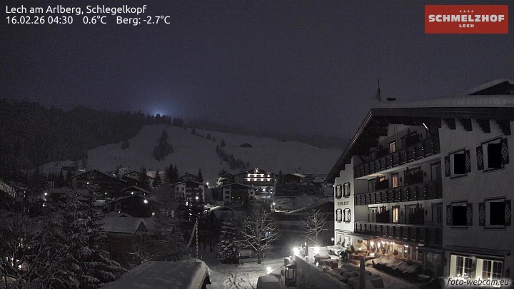Archiv Foto Webcam Lech: Hotel Schmelzhof