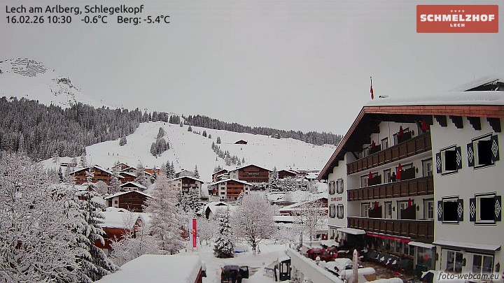Archiv Foto Webcam Lech: Hotel Schmelzhof