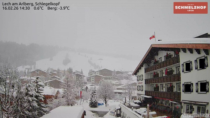Archiv Foto Webcam Lech: Hotel Schmelzhof