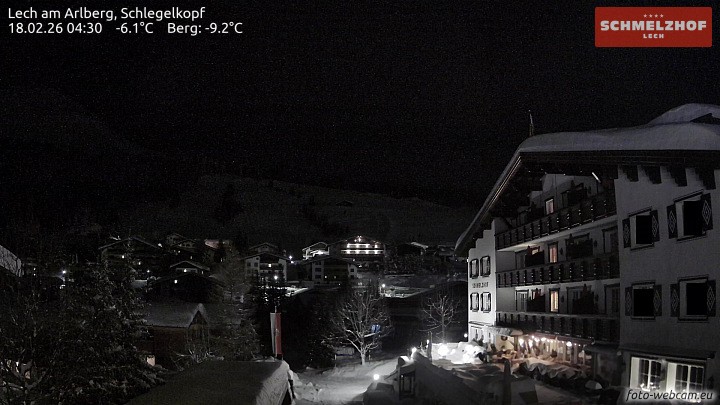 Archiv Foto Webcam Lech: Hotel Schmelzhof