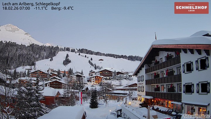 Archiv Foto Webcam Lech: Hotel Schmelzhof