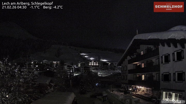 Archiv Foto Webcam Lech: Hotel Schmelzhof