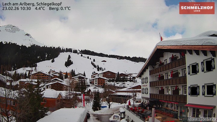 Archiv Foto Webcam Lech: Hotel Schmelzhof