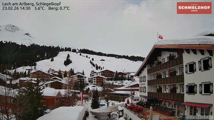 Archiv Foto Webcam Lech: Hotel Schmelzhof