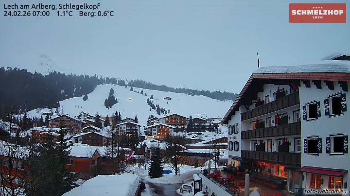 Archiv Foto Webcam Lech: Hotel Schmelzhof