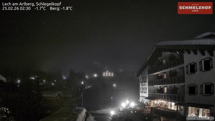 Archiv Foto Webcam Lech: Hotel Schmelzhof