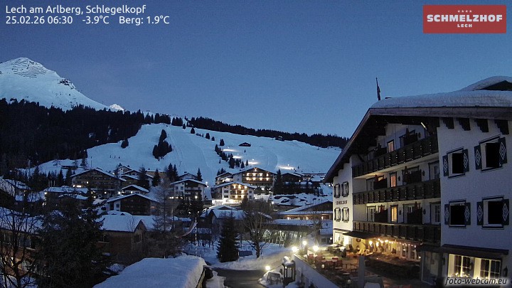 Archiv Foto Webcam Lech: Hotel Schmelzhof