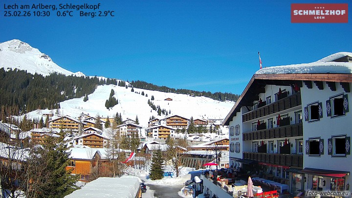 Archiv Foto Webcam Lech: Hotel Schmelzhof