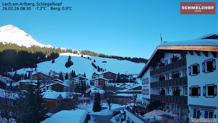 Archived image Webcam Hotel Schmelzhof (Lech)