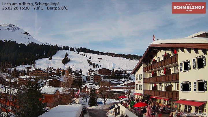 Archived image Webcam Hotel Schmelzhof (Lech)