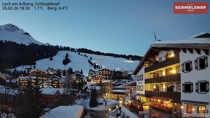 Archived image Webcam Hotel Schmelzhof (Lech)