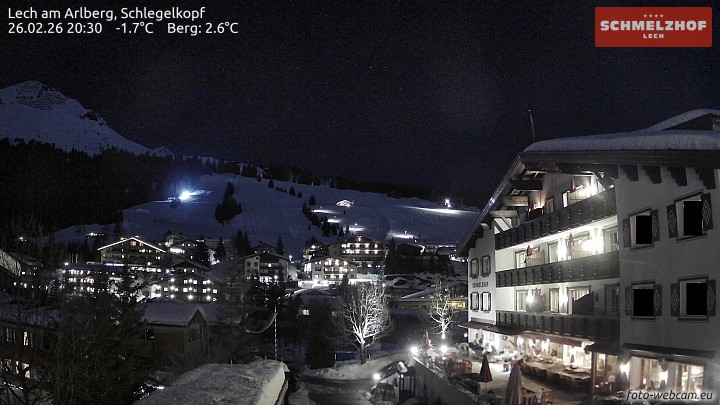 Archived image Webcam Hotel Schmelzhof (Lech)