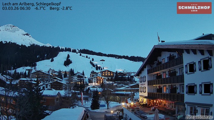 Archiv Foto Webcam Lech: Hotel Schmelzhof