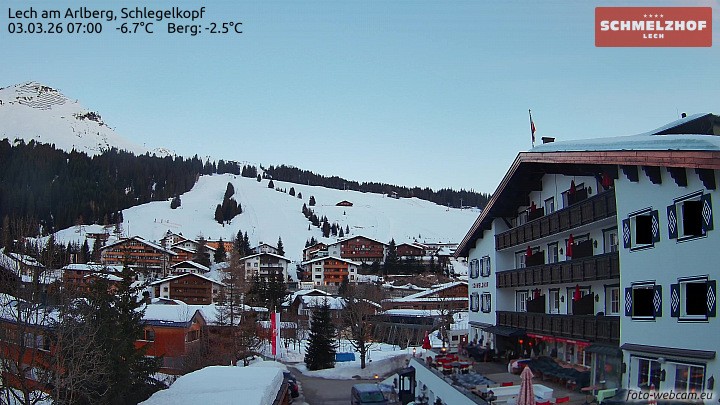 Archiv Foto Webcam Lech: Hotel Schmelzhof