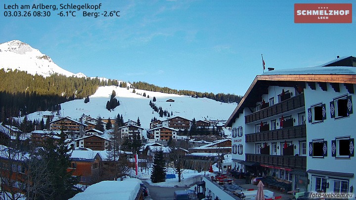 Archiv Foto Webcam Lech: Hotel Schmelzhof