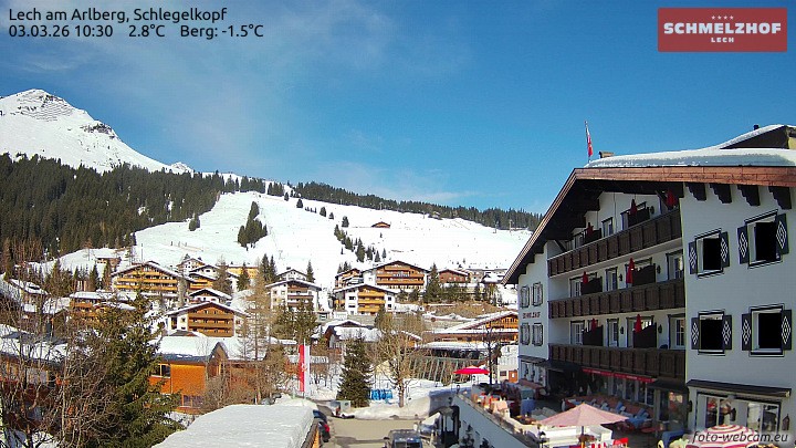 Archiv Foto Webcam Lech: Hotel Schmelzhof