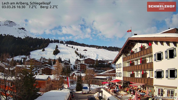 Archiv Foto Webcam Lech: Hotel Schmelzhof