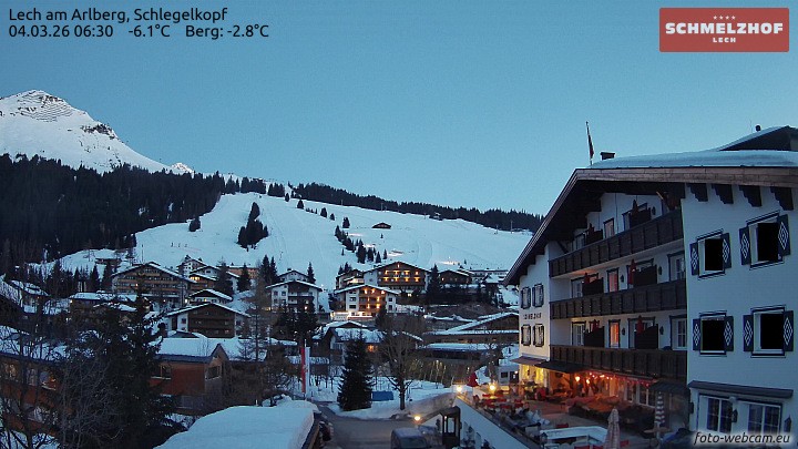 Archiv Foto Webcam Lech: Hotel Schmelzhof